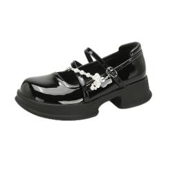 Mary-Jane-Schuhe für Damen und Mädchen, Plateau-Mary-Jane-Schuhe mit klobigem Absatz, Kawaii-Lolita-Schulschuhe von DAGIN
