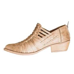 DAIFINEY Crossborder Trade für Damen, große europäische und amerikanische Schuhe mit niedrigem Absatz, Modetrend, dicke Ferse, Reißverschluss-Sandalen Schuhe Winter Damen von DAIFINEY