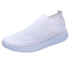 DAIFINEY Damen Freizeitschuh Sneaker Mesh Leichte Modische Turnschuhe Freizeit Atmungsaktiv Sportlicher Trainingsschuh Sportschuhe Laufschuhe(7-Weiß/White,37) von DAIFINEY