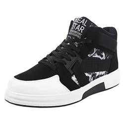 DAIFINEY Schnüren Sie Sportschuhe für Herren High Top Schuhe Mode Freizeitschuhe zum Gehen Lunge Schuhe Herren Classic Walk von DAIFINEY