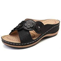 Frauen Mode Keilen Schuhe Sandalen Hausschuhe beiläufige Blumen Frauen Outdoor-Frauen-Hausschuh Damenschuhe Gr. 41 von DAIFINEY