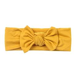 Kleinkind-Säuglings-Baby-Jungen-Mädchen-Strecken-Festbogen-Haarband-Kopfbedeckungs-Stirnband Stirnband Set (Yellow, One Size) von DAIFINEY
