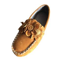 Schuhe Frauen weiche Loafer rutschen aus Boden Blume Schuhe Wohnungen Schwarze Damenschuhe 39 von DAIFINEY