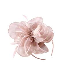 Sportstirnbänder Herren Fascinators Hut für Frauen Tea Party Stirnband Hochzeit Cocktail Haarspange (Pink, One Size) von DAIFINEY