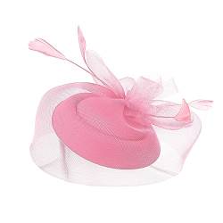 Squash Schläger Band Fascinators für Frauen, Tea-Party-Stirnband, Hut, Netzfedern, Haarspange für Hochzeit, Cocktail und Kirche (Pink, One Size) von DAIFINEY