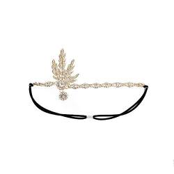 compatible with Motorrad Anzug Kinder Frauen Headband Anhänger Party Braut Kopf (Gold, One Size) von DAIFINEY