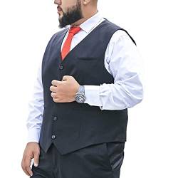 DAIHAN Herren Slim Fit Sakko Business Weste Anzugweste V Ausschnitt Ärmellose Sakko Blazer Top Anzugweste Freizeit Westen,18119,5XL von DAIHAN