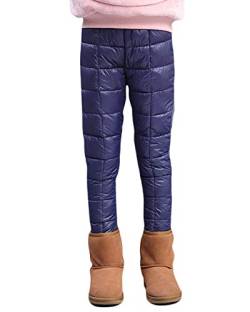 Kinder Daunenhose Mädchen Stepphose Warm Winter Leichte Daunen Hose Winterhose Outdoor Winddicht Daunenhose Schneehose Verdickte,Marine,140 von DAIHAN