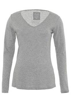 DAILY`S NOTHING`S BETTER BY S. W. B. Bailey: Damen Longsleeve aus Biobaumwolle, Farbe:Melange Grau, Größe:M von DAILY`S NOTHING`S BETTER BY S. W. B.