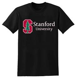 Mens Chocol Stanford University Vintage Stanford Cool T-Shirt Graphic Black Tee 3XL von DAIWEI