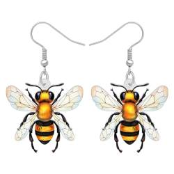 DALANE Acryl Anime Honig Biene Ohrringe Baumeln Tropfen Schmuck für Frauen Damen Mädchen Kinder Bienen liebhaber Neuheit Geschenke Dekor Charms (Honig) von DALANE