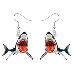 DALANE Acryl Hai Wal Ohrringe Baumeln Hängend Niedlich Ozean Tier Fisch Schmuck Geschenke für Damen Mädchen Kinder (Multi) von DALANE