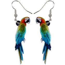 DALANE Acryl Niedlich Hawaii Ara Papagei Vogel Ohrringe Baumelnder Tropfen Tiere Schmuck für Frauen Mädchen Kinder Charms Sommer Geschenke (Multi) von DALANE