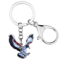 DALANE Emaille Legierung Adler Schlüsselanhänger Falke Auto Tasche Schlüsselring Vögel Charms Schmuck Geschenke für Damen Mädchen Kinder (Schwarz) von DALANE