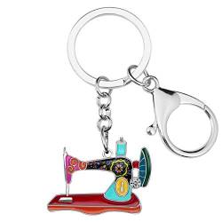 DALANE Emaille Legierung Kristall Schlüsselanhänger Nähmaschine Auto Schlüsselring Schmuck Geschenke für Damen Mädchen Handtasche Dekor (Mehrfarbig) von DALANE