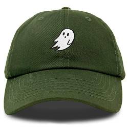 DALIX Geister-Stickerei Dad Hat Baseball Cap Cute Halloween, Oliv/Blatt für mich (Leaf It to Me), Einheitsgröße von DALIX