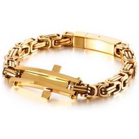 DALMARO.de Edelstahlarmband Edelstahl Armband DESTINY GOLD, Herren Armband inkl. Schmuckschachtel von DALMARO.de