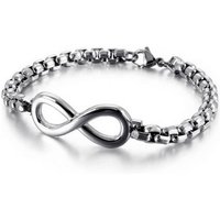 DALMARO.de Edelstahlarmband Edelstahl Armband INFINITY SILVER, Armband inkl. Schmuckschachtel von DALMARO.de