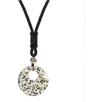 DALMARO.de Kette mit Anhänger Halskette für Damen GEMSTONE EYE, - Stoffband 70 cm - verstellbare Gesamtlänge von DALMARO.de