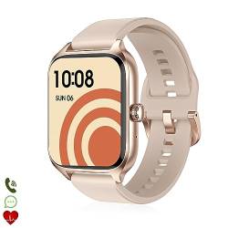DAM DT116 Smartwatch mit Herzfrequenzmonitor, Schnellzugriffsanzeige, Benachrichtigungen, Sprachassistent-Zugriff, 3,5 x 1,5 x 4,5 cm, Farbe: Rosa, Normal von DAM