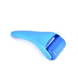 DAM Gesichts-Eiswalze, Massage- und Pflegeinstrument, Kunststoffkopf 9 x 5 x 19 cm, Farbe: Blau von DAM