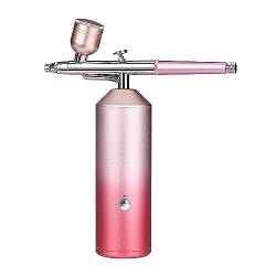 DAM Hand-Sauerstoff-Injektionsinstrument Tragbare Hochdruck Spray Einstellbare Wassersauerstoff Schönheit Instrument Feuchtigkeit und pflegt Ihre Haut. 4x5x15CMFarbe: Pink von DAM