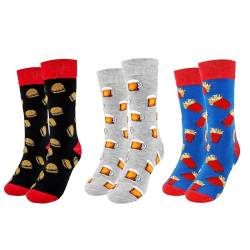 DAMILY Chaussettes rigolotes, cadeau de Noël pour les amateurs de bière, de hockey, de golf, de jeux, de course, de ski et de pickleball. (3PCS Lustige Socken) von DAMILY