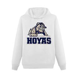 DAMIN Mens Georgetown Hoyas Hoodies Pullover Hoody White Sweatershirt 3XL von DAMIN