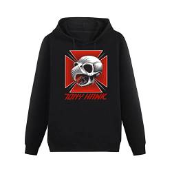 DAMIN Mens Retro Tony Hawk Black Hoodies Black Pullover Sweatshirts L von DAMIN