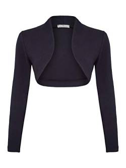 DANAEST Damen Bolero Jacke Festlich Cardigan Top (653), Farbe:Dunkelblau, Kostüme & Blazer für Damen:42 / XL von DANAEST