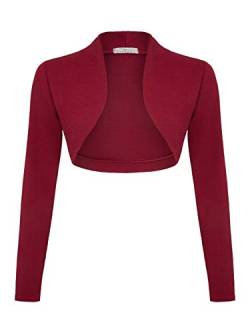 DANAEST Damen Bolero Jacke Festlich Top (653), Bordeaux Damen:44 / XXL von DANAEST