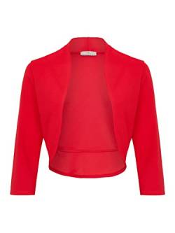 DANAEST Damen Bolero Strickjacke Schulterjacke 3/4 Kurz Top (708), Grösse:XL, Farbe:Rot von DANAEST