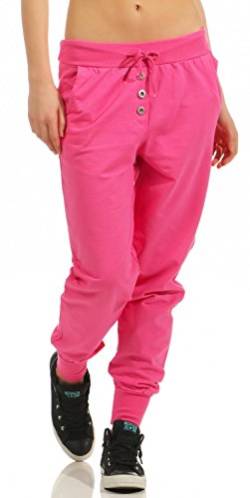 DANAEST Damen Freizeithose Sporthose Sweat Pants lang (623), Grösse:S / 36, Farbe:Pink von DANAEST