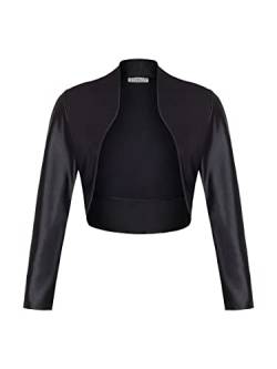 DANAEST Damen Langarm Open Front Bolero (709), Grösse:L, Farbe:Schwarz von DANAEST