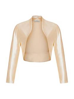 DANAEST Damen Langarm Open Front Bolero (709), Grösse:M, Farbe:Champagner von DANAEST