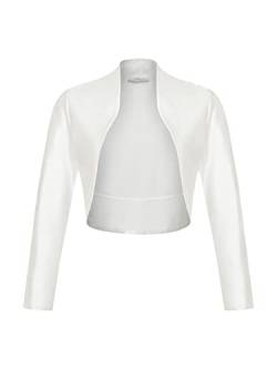 DANAEST Damen Langarm Open Front Bolero (709), Grösse:M, Farbe:Weiß von DANAEST