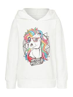 DANAEST Funny Hoodie Einhorn Pullover Kinder für Jungen und Mädchen Langarm Alter 6-16 (690) (Weiß, 128) von DANAEST