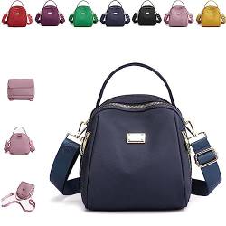 Fashion Nylon Backpack Lightweight Handbag Satchel, Nylon Backpack Purse for Women (Blue) von DANC