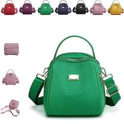 Fashion Nylon Backpack Lightweight Handbag Satchel, Nylon Backpack Purse for Women (Green) von DANC