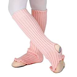 DANCEYOU Ballett Stulpen Mädchen Kinder Tanzstulpen Ballettstulpen mit Fersenloch Leg Warmers 40cm für Tanzen Sport Yoga Rosa von DANCEYOU