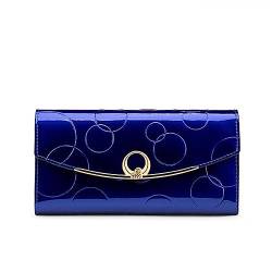 DANETI Damen Geldbörse Frauen Geldbörse Clutch Tasche Mode Kartenhalter Geldklammer Dame Lange Geldbörse Tasche für Party, blau von DANETI