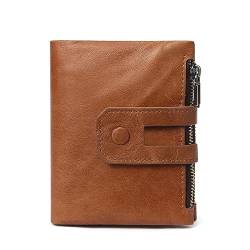 DANETI PU Leder Herren Geldbörse Echtes Leder Männer Business Brieftasche RFID Männer Karte ID Halter Münzbörse Reisebrieftasche, Brown2 von DANETI