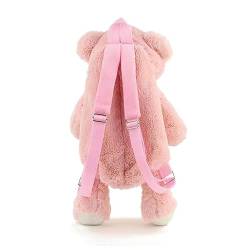 DANETI Rucksack 13 Muster Teddybär Plüsch Rucksäcke für Erwachsene Rucksack Koala Plush Frauen Tasche Geschenk für Mädchen, Pinkbear von DANETI