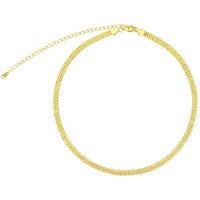 DANIEL CLIFFORD Choker 'Megan' breite Damen Halskette aus Silber 925 und 18 Karat Gelbgold vergoldet, enganliegende Halskette für Frauen, größenverstellbar 33 cm - 44 cm (inkl. Verpackung), haut- und allergiefreundlich von DANIEL CLIFFORD