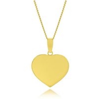DANIEL CLIFFORD Herzkette 'Larissa' Damen Halskette Silber 925, 18 Karat Gold mit Anhänger Herz (inkl. Verpackung), 45cm Goldkette mit poliertem Herz Anhänger von DANIEL CLIFFORD