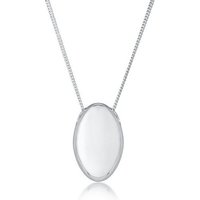 DANIEL CLIFFORD Kette mit Anhänger 'Jenna' Damen Halskette Silber 925 mit ovalem Anhänger (inkl. Verpackung), 50cm Collier aus Sterlingsilber, glanzvoller Anhänger oval, haut- und allergiefreundlich von DANIEL CLIFFORD