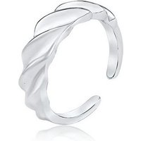 DANIEL CLIFFORD Silberring 'Ally' Damen Ring Silber 925 rhodiniert, Silberring größenverstellbar (inkl. Schmuckbox), größenverstellbar, gedrehter Statement-Ring massiv von DANIEL CLIFFORD