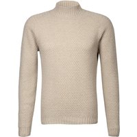 DANIELE FIESOLI Herren Stehkragenpullover beige Kaschmir unifarben von DANIELE FIESOLI