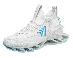 Laufschuhe for Herren, Fashion Blade Sneakers Lässige sportliche Walking Mesh Outdoor Jogging Sportschuhe (Color : White Moon, Size : 42 EU) von DANIOS