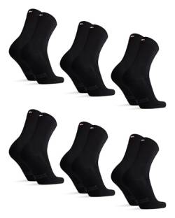 DANISH ENDURANCE 6 Paar Classic Weiche Socken für Herren & Damen, Business & Freizeit, Weich, Atmungsaktiv, Ideal für Herbst & Winter (Schwarz, 48-51) von DANISH ENDURANCE